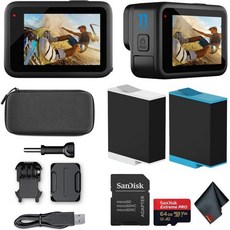 GoPro Hero 11 HERO11 블랙 - 5.3K 울트라 HD 비디오 27MP 사진 11.9인치 이미지 센서 라이브 스트리밍 웹캠 안정화 64GB 익스트림 프로 카드 및, 64GB_Retail