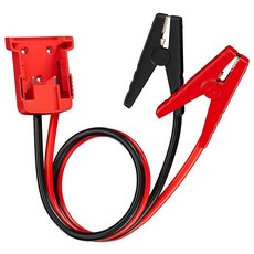 RVBOATPAT D.ewalt 20V 배터리 점프 스타터와 호환되는 점퍼 케이블 클램프 7.6m(2피트) 8AWG 실리콘 와이어 자동차 케이블 어댑터 포함 잔디 깎는 기, M Adapter with 8AWG 2ft Jumper