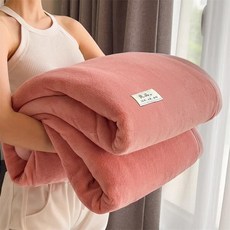 인공 토끼 플러시 가을 겨울 따뜻한 담요 침대 부드러운 산호 양털 던지기 편안한 두꺼운 시트, 05 pink, 01 230x250cm Blanket
