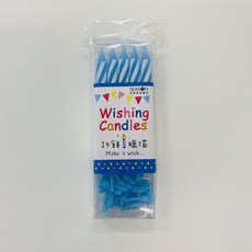 SEASON 四季紙品禮品 螺旋生日蠟燭, 1個, 中-藍色, Unscented