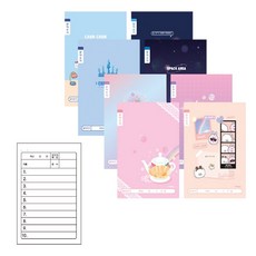 WSstore 10줄 받아쓰기 초등공책 (10권) 초등받아쓰기노트1학년, 여_랜덤, 1세트, 랜덤