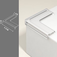 窗戶透明防撞角10入組 窗戶專用 窗角防撞墊 直角保護套【BF0306】, 1個, 小窗戶款