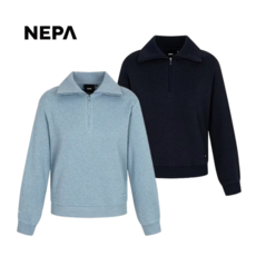 [백화점발송] 네파 여성 집업 긴팔 카라 티셔츠 스웨터 간절기 기모 가볍고 따뜻한 등산 캠핑 낚시 운동 출퇴근 사무실 긴팔티