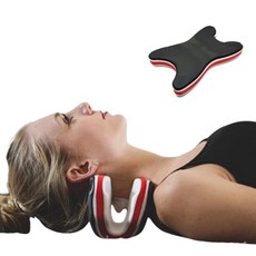 솔아웃 목 견인기 넥 가드, 블랙 X 화이트