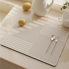 라인 식기 건조 매트 배수 패드 미끄럼 방지 초흡 내구성 커피 머신 주방 테이블 장식, 30x40cm, 1. 1, 1개
