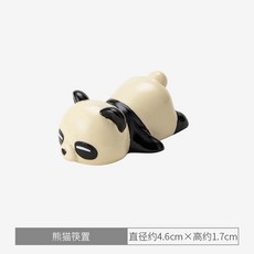 日本樹脂可愛動物造型筷架 熊貓/貓咪 筷子託, 1個, 熊貓筷置