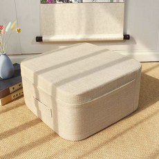 트램펄린 큐브 점핑 가정용 피트 쿠션 운동 홈트 에어매트, C. 50x50x높이 20cm, A. 정사각형 및 둥근 모서리가 있는 황백색 천