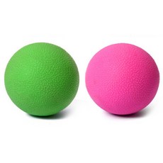 룸드 넌슬립 라크로스볼 마사지볼 2p, 핑크, 그린