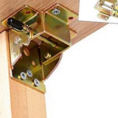 폴딩 브라켓 셀프 접이식 경첩 접이식 테이블 의자다리 셀프 경첩, 브라켓낱개 GD12590, 1개