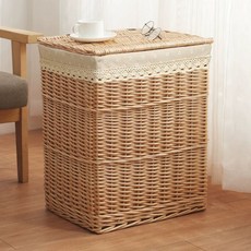 빨래 바구니 뚜껑 세탁바구니 사각 빨래통 바스켓, Q. 오리지널 컬러 바구니  눈송이 안감, C. 크기가, 1개