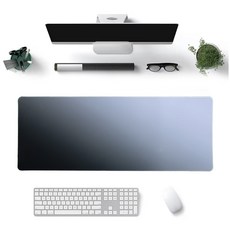 아이존아이앤디 마우스 키보드 데스크 게이밍 장 패드 EZ GDP-833, 블랙화이트, 1개