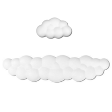 워키즈 구름 팜레스트 풀배열 메모리폼 키보드 마우스 손목 받침대 세트, 1세트, 키보드+마우스