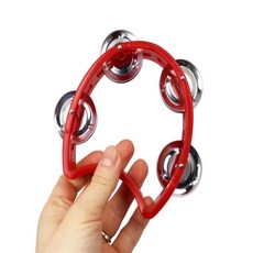 아랫채상점 미니 탬버린 재미있는소품, 레드