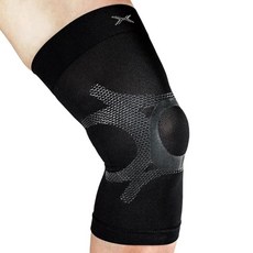 무릎 서포터 HOLZAC 홀잭 실리콘 테이핑 성형외과 의사감수 고정 슬림형 통기성 무릎통 관절통 남녀 겸용 일상생활 스포츠 블랙 L, 1개