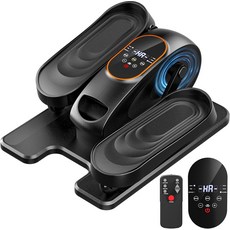 HOMGIM 언더 데스크 타원형 기계 - 스마트 리모컨 12단 수동 프로그램 자동3 자동 LCD 디스플레이 및 가정사무실 양방향 모션을 갖춘 조용한 전동 다리 운동기, Orange-2