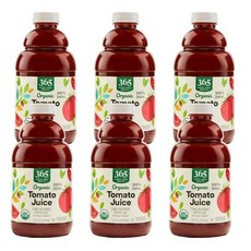 365 Whole Foods Market 365 홀푸드마켓 100% 농축 토마토 주스 946ml, 6개