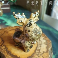 風景碧玉小麋鹿 雕件 擺件 聖誕裝飾 聖誕禮物 交換禮物 拍攝道具 居家裝飾, 1個, 4號