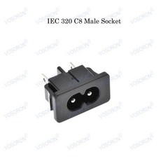 방수 전원 인렛 소켓 핀 커버 모니터 오디오 장비용, 3. C8 Socket, 1개