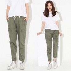 남성 린넨 카고 팬츠 와이드 밴딩 통기성 여름 바지