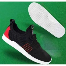 게이트볼화 게이트볼신발 남성용 통기성 메쉬 어르신 부모님 선물 검정색 파란색, 블랙/싱글메시통기성스타일/250mm, 1개