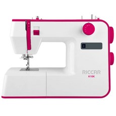 RICCAR 立家 K10K 縫紉機 家用電動縫紉機，11種針趾花樣選擇，新手也能輕鬆上手, 白色x紅色