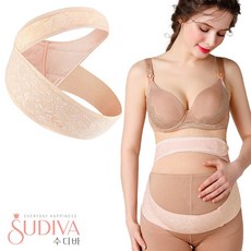 수디바 임산부 레이스 산전복대 주수별 조절가능 임신선물