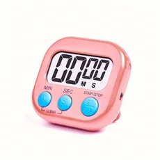 홈키친 요리 예정 알림 LED 디지털 주방 타이머 마그네틱 카운트다운 선명한 알람음, 04 pink