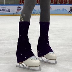 피겨레그워머 니트 훈련 발토시 피겨용 보온 스케이팅, 브라운