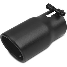 2.5인치 입구 배기 팁 4인치 출구 9인치 전체 길이 스테인리스강 테일 파이프 볼트온 롤드 에지 검은색테일파이프 출구에 적합도는 ID가 아닌 OD여야 함