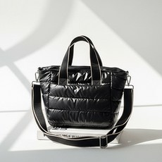 듀엘라 가벼운 여성 패딩 크로스백 엠보 경량 구름 퀄팅 토트백 보부상 가방