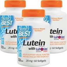 Doctor's BEST 葉黃素軟膠囊 20mg, 60顆, 3罐