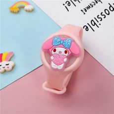 卡通發光防蚊手環 兒童夏季驅蚊手環 植物香薰滅蚊手環 (2022新款), 1個, 美樂蒂【圓形防蚊手環】