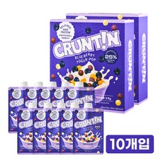 [본사공식몰] 크런틴 크런치볼 단백질쉐이크 블루베리요거팝 당 0g대, 2박스, 250g 2박스, 250g