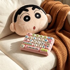 에슬린 26키 짱구는못말려 대왕 키보드 키캡, 1개, 핑크