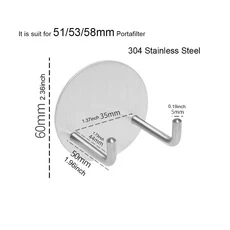 내부 58mm 바텀리스 필터 홀더 아웃 15-20bar 자동 커피 그라인더 에스프레소 메이커 부품용, 01 58mm, 02 Portafilter hook