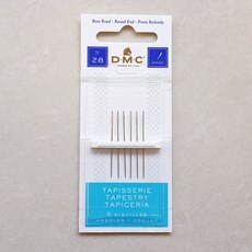 DMC 태피스트리 십자수바늘 세트 28호 6개입, 1세트