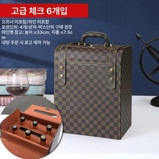 Haeif 와인캐리어 와인 위스키 쇼핑백 캐리어 보냉백, 1개, 와인웨어 없는 디럭스 플레드 6팩