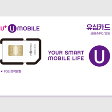 U+유모바일 본사 | 유심 무약정 알뜰폰 요금제 NFC유심 갤럭시/아이폰 자급제 유심, 1개, 9999일, "무제한"