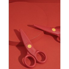 Flower monaco兒童安全剪刀，安全圓頭設計，輕巧易握，激發孩子創造力, 1個, 兒童安全剪刀－紅色, 紅色