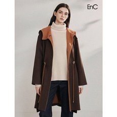 EnC ENC 배색후드 스트링코트 ENJH24V02W 547194