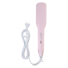 웨이브 컬링 언 화상 방지 헤어 크림퍼 2중 배럴 이온 웨이브 헤어 컬링기 빠른 가열 컬링 봉 4단계 온도 조절 헤어 웨이브, 1개, 1SA300073_DDG, Pink