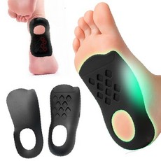 발바닥 아치 교정 깔창 발 통증 감소 충격 흡수 쿠션 발 관리 신발 안창, 1개