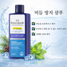 남자 비듬샴푸 1위 딥 안티-비듬 샴푸 지루성 두피염 샴푸 두피 진정 항균 기름기 제거 가려움 완화 염색 펌 저자극, 1개, 265g