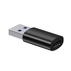 Baseus倍思 精巧Type-C母轉USB公 USB3.1轉換頭 iPhone12轉接頭 Type-c充電器轉接頭, 1個, 黑色