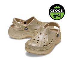 크록스 여성 BAYA PLATFORM GLITTER CLOG CHAI (25SWCL208459) _
