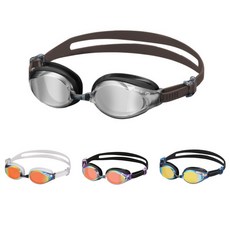 뷰 수경 V640ASAM(2120) 엑셀런트 핏 패킹 미러수경 스와이프 물안경 안티포그, 1개, 블랙