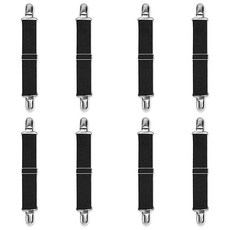 QoeCycth 조절 가능한 부츠 스트랩 바지 등자 클립 172807, 1개, 8피스 블랙