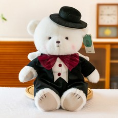 情侶天使熊毛絨玩具小熊公仔婚紗熊娃娃婚禮玩偶拋灑結婚壓床娃娃, 1個