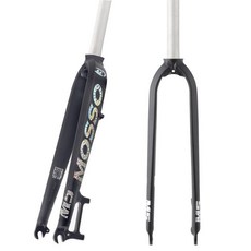 MOSSO山地自行車硬叉M5超輕鋁合金高強度越野前叉相容26/27.5/29吋, 1個, M5直管（鋁叉啞光黑彩）