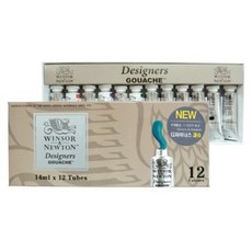 윈져n뉴톤 디자이너스 과슈세트 14mlx12색, 14ml, 12색